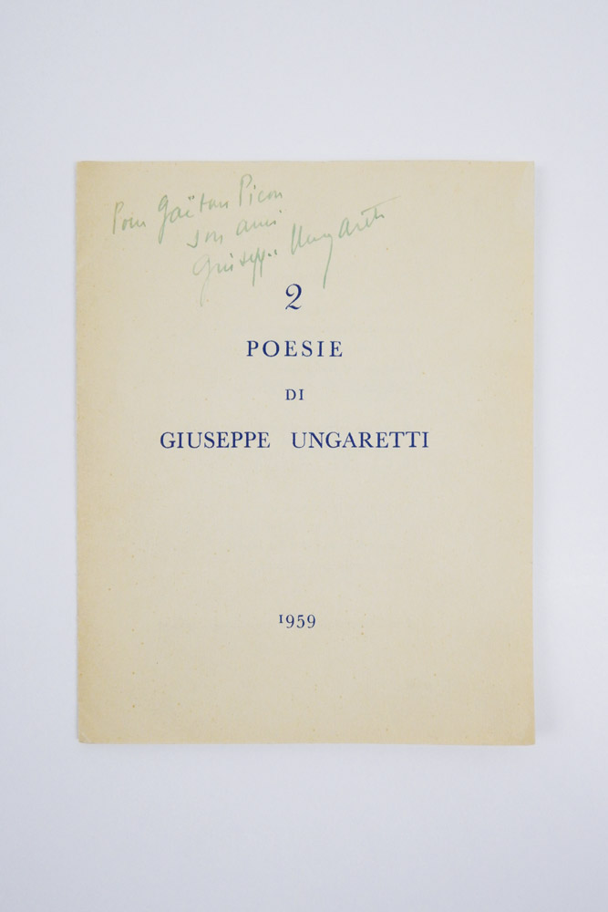 2 poesie di Giuseppe Ungaretti [contiene: Canto a due voci; Per sempre]